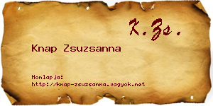 Knap Zsuzsanna névjegykártya