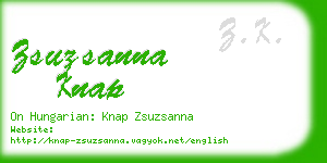 zsuzsanna knap business card